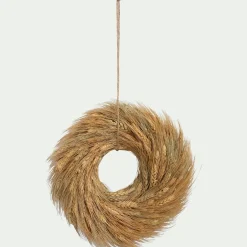 Couronne De Noël*alinea Couronne de Noël en épis de blé D27cm - Naturel