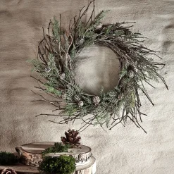 Couronne De Noël*alinea Couronne de Noël en pommes de pin D45cm - Marron