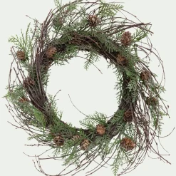 Couronne De Noël*alinea Couronne de Noël en pommes de pin D45cm - Marron