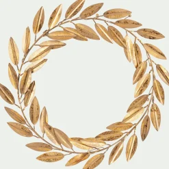 Couronne De Noël*alinea Couronne de Noël végétale en métal D34cm - Doré