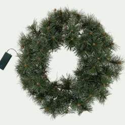Couronne De Noël*alinea Couronne de Noël végétale lumineuse - vert D45cm