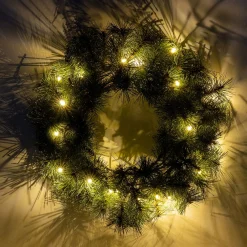 Couronne De Noël*alinea Couronne de Noël végétale lumineuse - vert D45cm