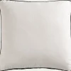 Coussin*alinea Coussin à frise brodée en coton 45x45cm - blanc
