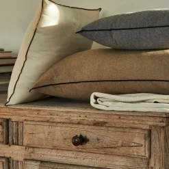 Coussin*alinea Coussin à liseré en coton - 45x45cm Beige