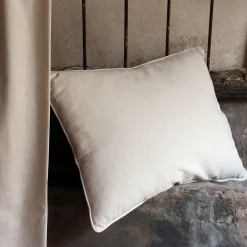 Coussin*alinea Coussin à passepoil bicolore en coton 30x50cm - Beige