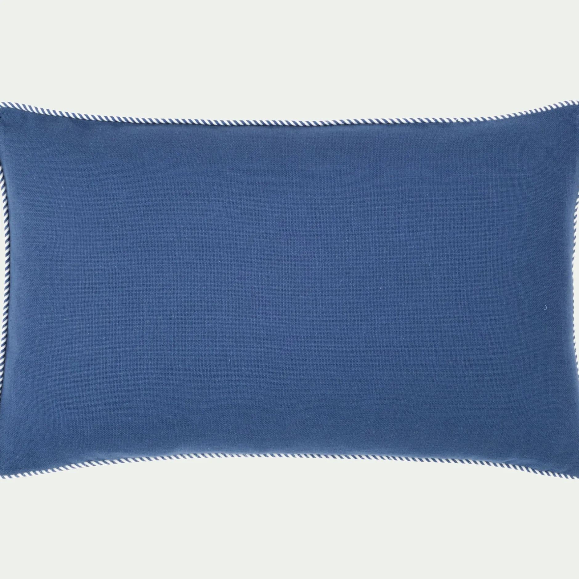 Coussin*alinea Coussin à passepoil bicolore en coton 30x50cm - abysse Bleu