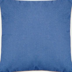 Coussin Exterieur*alinea Coussin à passepoil en tissu 70x70cm - Bleu marine
