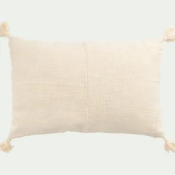 Coussin*alinea Coussin à pompons en coton 40x60cm - Blanc