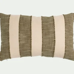 Coussin*alinea Coussin à rayures en coton 30x50cm - Vert