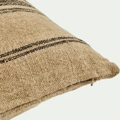 Coussin*alinea Coussin à rayures en lin 30x50cm - et noir Naturel