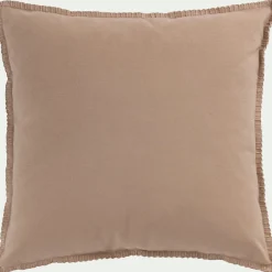 Coussin*alinea Coussin brodé en coton 45x45cm - corde Beige