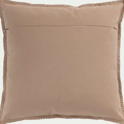 Coussin*alinea Coussin brodé en coton 45x45cm - corde Beige