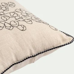 Coussin*alinea Coussin brodé en coton 30x50cm - Naturel