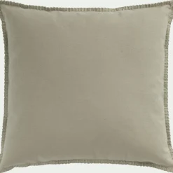 Coussin*alinea Coussin brodé en coton 45x45cm - olivier Vert
