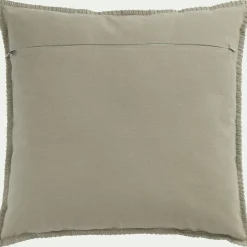 Coussin*alinea Coussin brodé en coton 45x45cm - olivier Vert