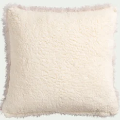 Coussin*alinea Coussin effet fourrure 45x45cm - Blanc