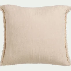 Coussin*alinea Coussin effet froissé en coton 45x45cm - Beige