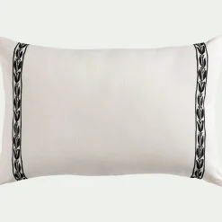 Coussin*alinea Coussin en coton à motif Kissos 40x60cm - Blanc