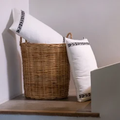 Coussin*alinea Coussin en coton à motif Kissos 40x60cm - Blanc