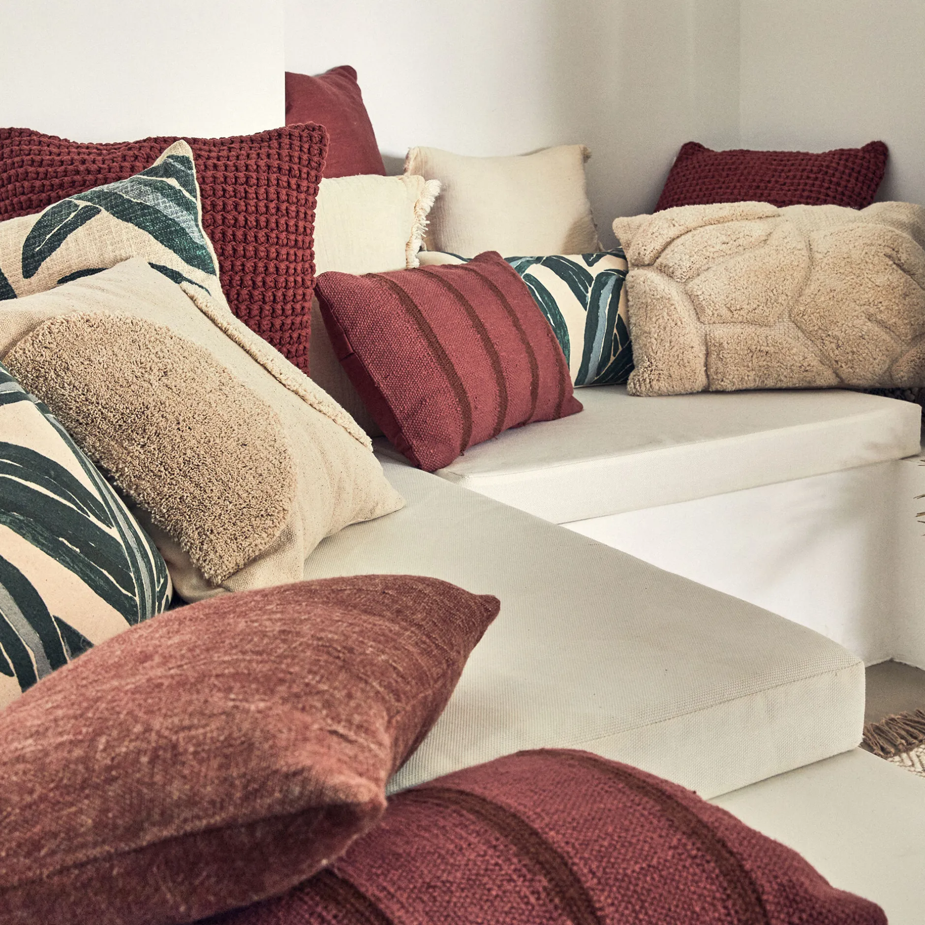 Coussin*alinea Coussin en coton effet laineux 40x60cm - Beige