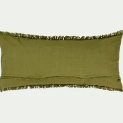 Coussin*alinea Coussin en coton finition franges 40x90cm - garrigue Vert
