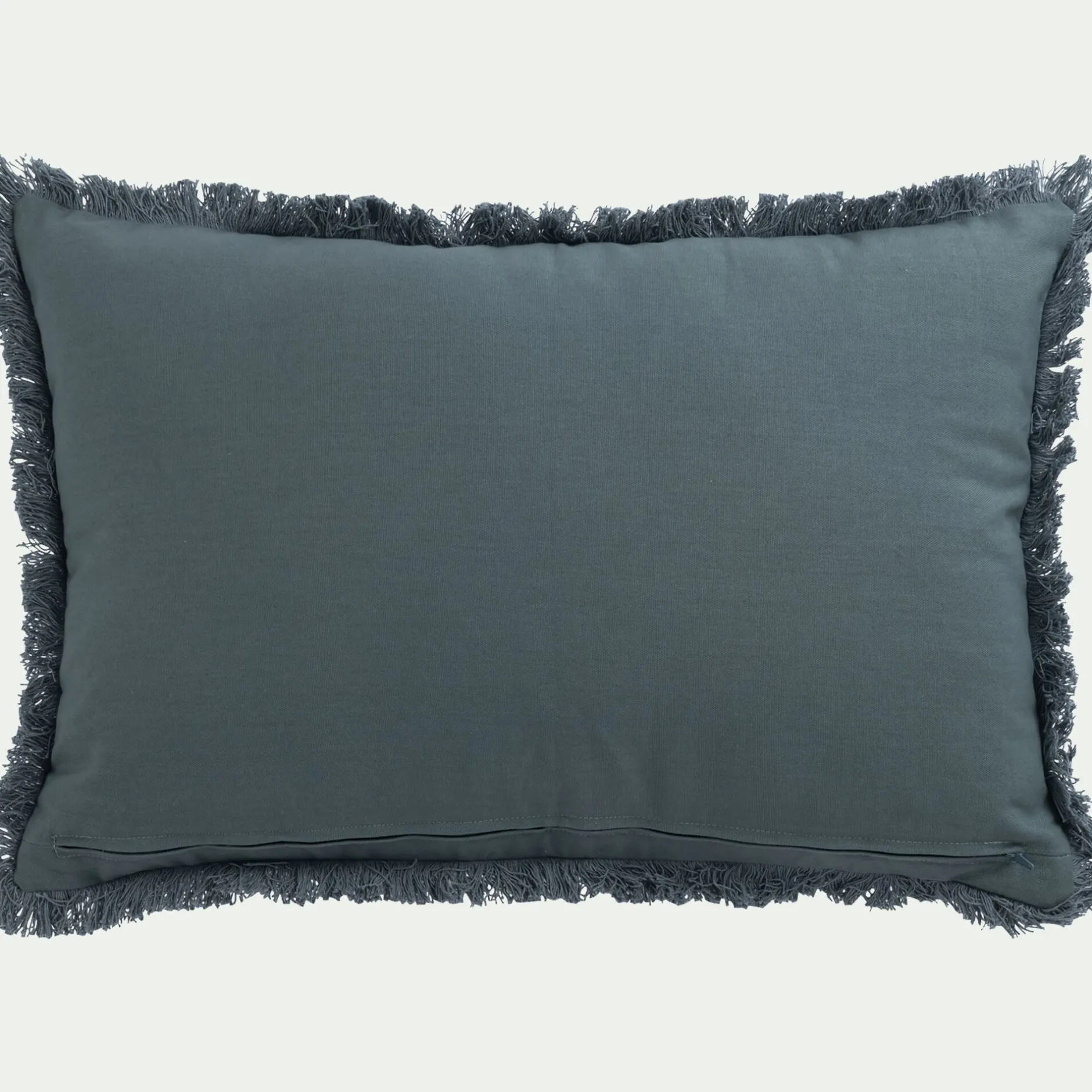 Coussin*alinea Coussin en coton motif feuille en tissage jacquard finition franges 40x60cm - eucalyptus Vert
