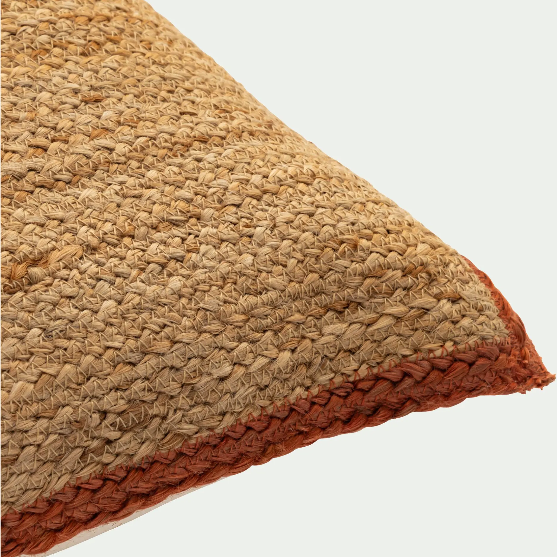 Coussin*alinea coussin en jute avec finition liseré 40x60cm - Naturel