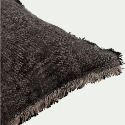 Coussin*alinea Coussin en lin chambray - 30x50cm Noir
