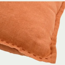 Coussin*alinea Coussin en lin lavé 45x45cm - brun rustrel Marron