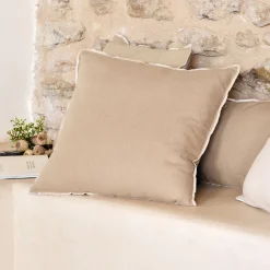 Coussin*alinea Coussin en lin 45x45cm - corde Beige