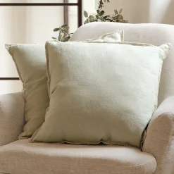 Coussin*alinea Coussin en lin 45x45cm - olivier Vert