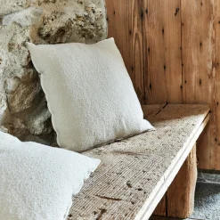 Coussin*alinea Coussin en polyester effet bouclette finition point bourdon 45x45cm - sable Beige