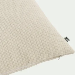 Coussin*alinea Coussin en tissu effet crocheté 45x45cm - écru Blanc