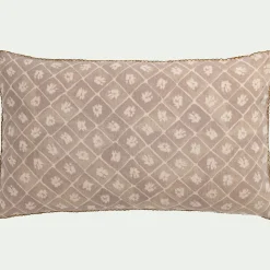 Coussin*alinea Coussin finition croquet en coton 30x50cm - ficelle Beige