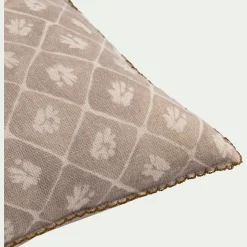 Coussin*alinea Coussin finition croquet en coton 30x50cm - ficelle Beige