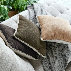 Coussin*alinea Coussin finition passepoil en coton 45x45cm - Naturel