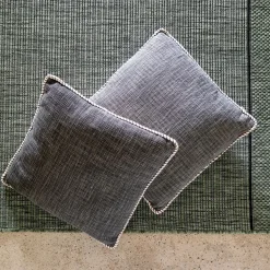 Coussin*alinea Coussin finition passepoil en coton 45x45cm - Gris