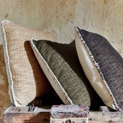 Coussin*alinea Coussin finition passepoil en coton 45x45cm - Gris