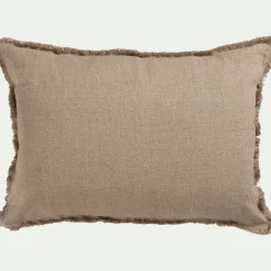 Coussin*alinea Coussin frangé en lin 50x70cm - Naturel