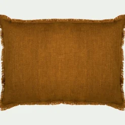 Coussin*alinea Coussin frangé en lin 50x70cm - brun alep Marron