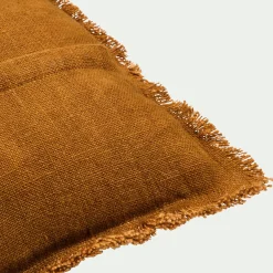 Coussin*alinea Coussin frangé en lin 50x70cm - brun alep Marron