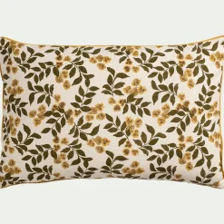 Coussin*alinea Coussin motif floral en coton 40x60cm - Jaune
