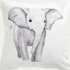 Bureau Enfant|Coussin Enfant*alinea Coussin motif éléphant en coton 45x45cm - gris