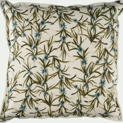 Coussin*alinea Coussin motif romarin en coton 45x45cm - Blanc