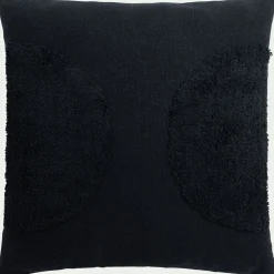 Coussin*alinea Coussin motifs laineux en coton 45x45cm - Noir