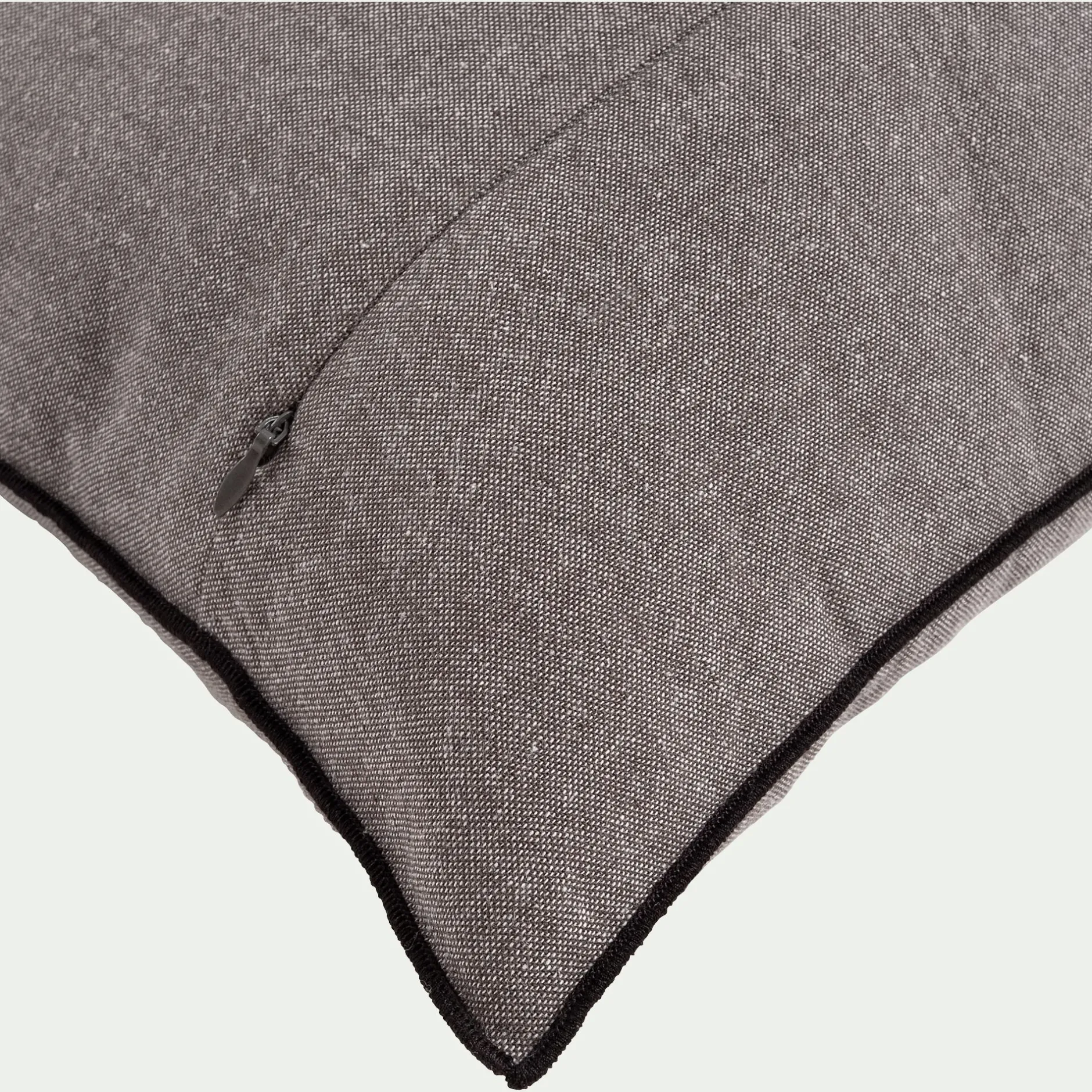 Coussin*alinea Coussin points bourdon en coton - ardoise 45x45cm Gris