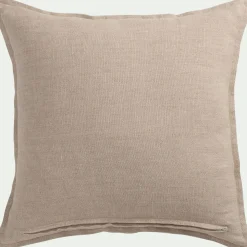 Coussin*alinea Coussin rayé en lin 45x45cm - Rouge