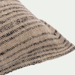 Coussin*alinea Coussin tissé teint en lin 65x65cm - Noir