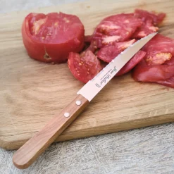 Couvert De Table*alinea Couteau à steak en inox et bois d'olivier 23cm - Naturel