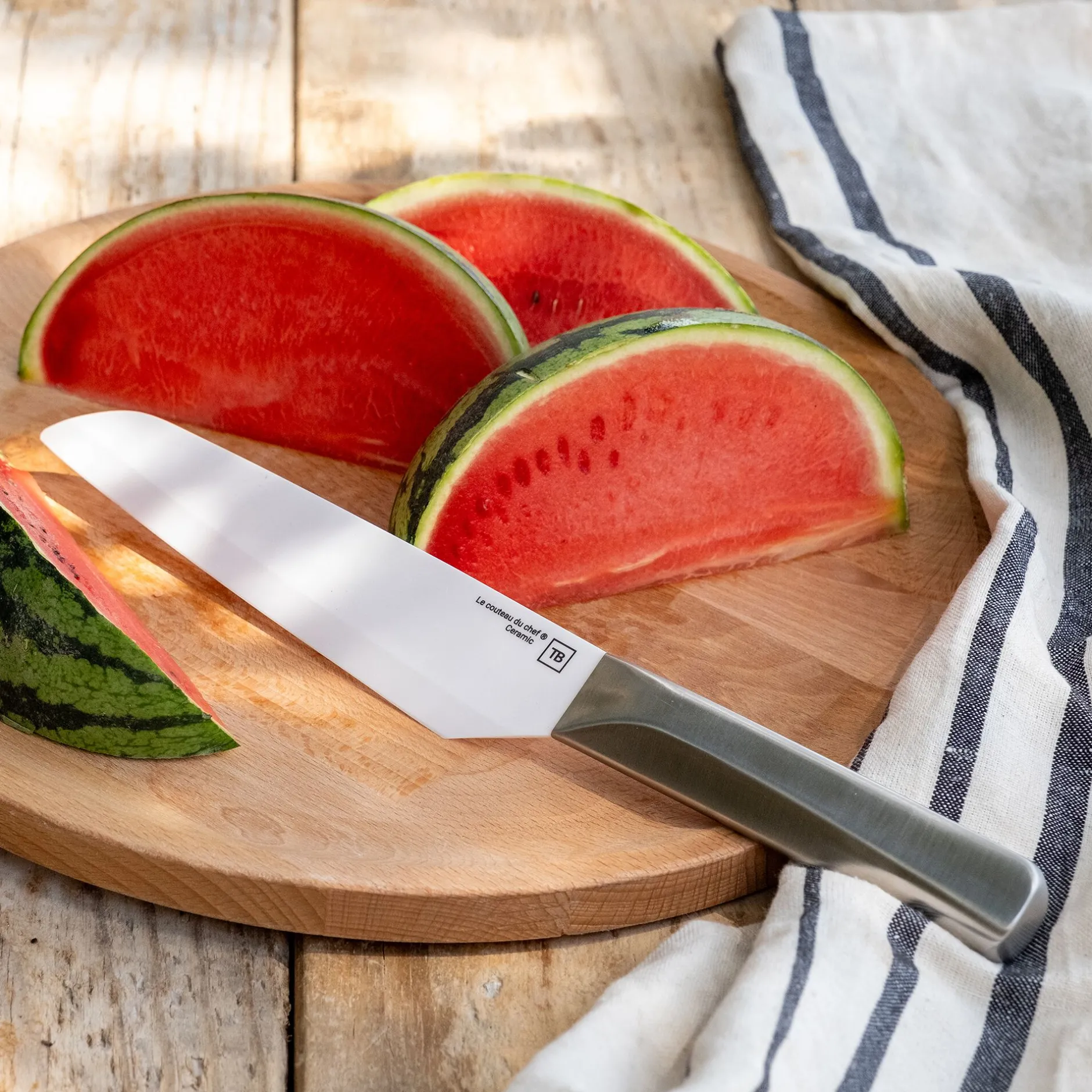 Couteau De Cuisine*alinea Couteau chef en céramique et manche en inox - métallisé Gris